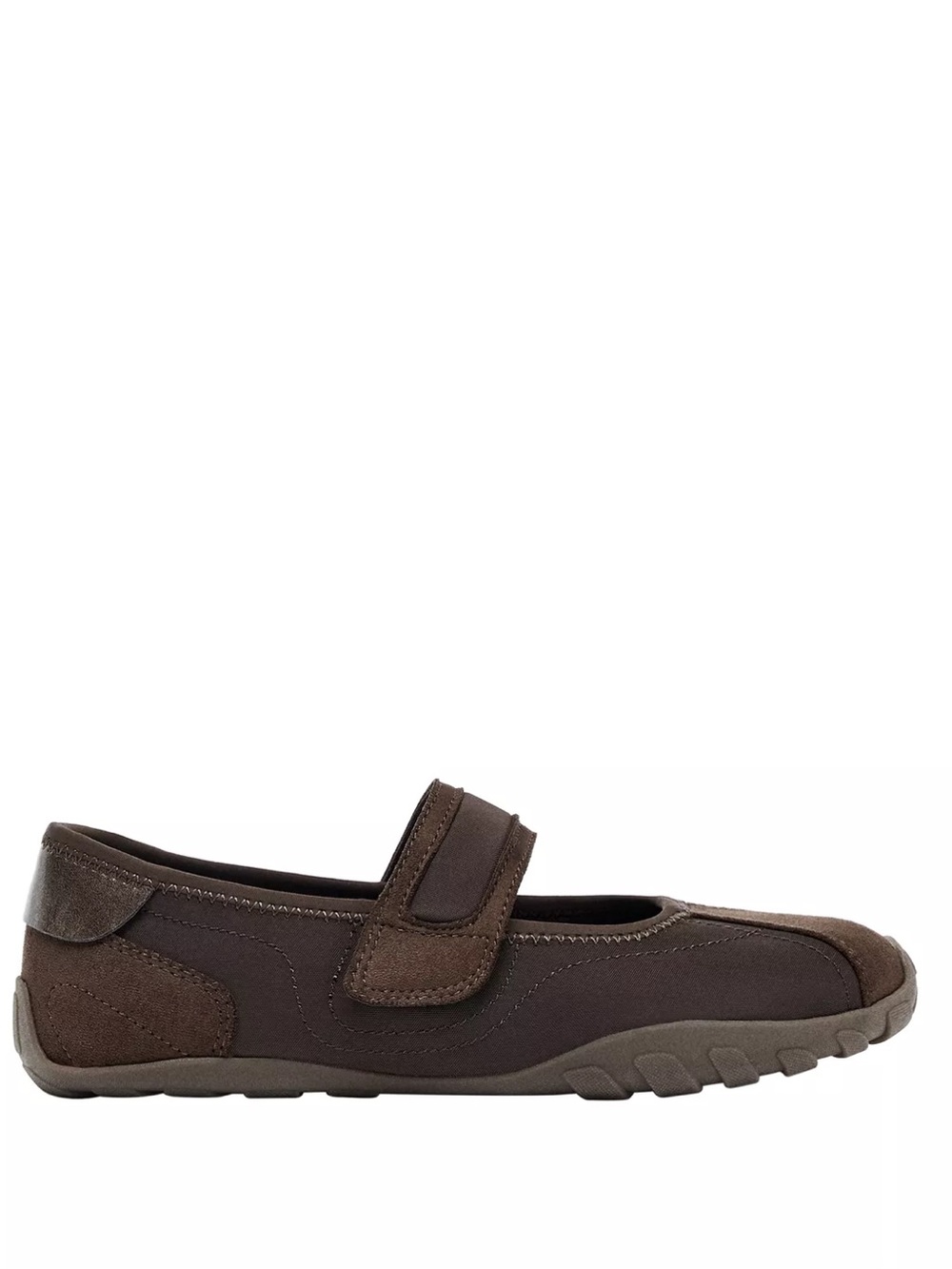 Zara sporty leather ballet flat shoes